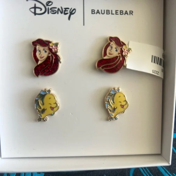 BaubleBar Disney Ariel and Flounder Earrings Set - Picture 3 of 4